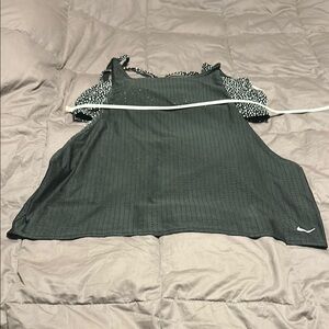 Nike Black and White Women's Swim Crop Top